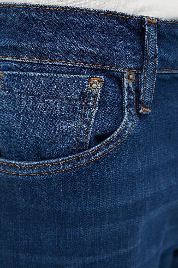 Слегка зауженные мужские джинсы slim fit, Модель FAB25005, Фото №5