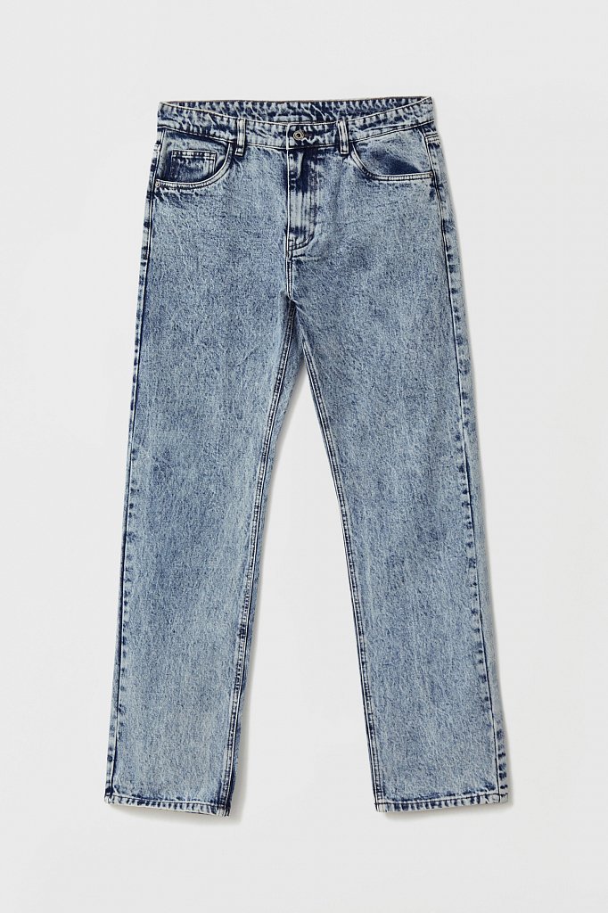 Классические прямые мужские джинсы straight fit, Модель FAB25009, Фото №6