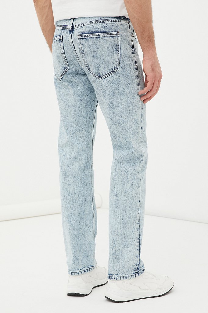 Классические прямые мужские джинсы straight fit, Модель FAB25009, Фото №4