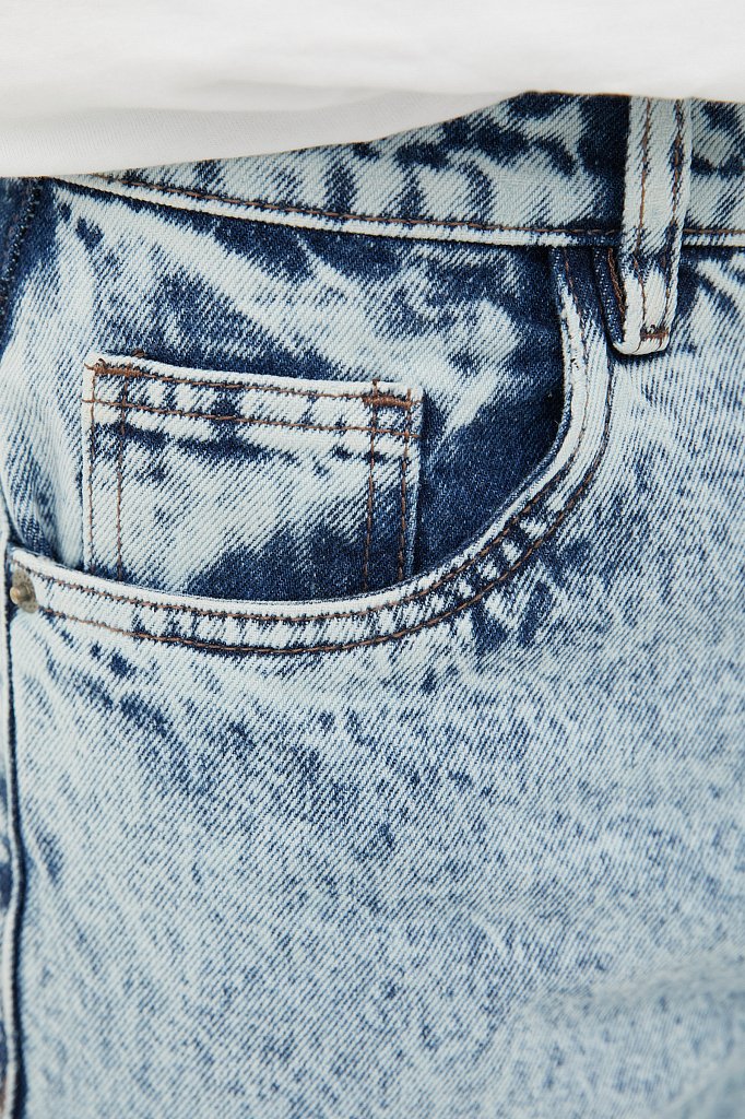 Классические прямые мужские джинсы straight fit, Модель FAB25009, Фото №5