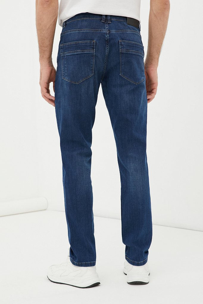 Классические прямые мужские джинсы straight fit, Модель FAB25013, Фото №4
