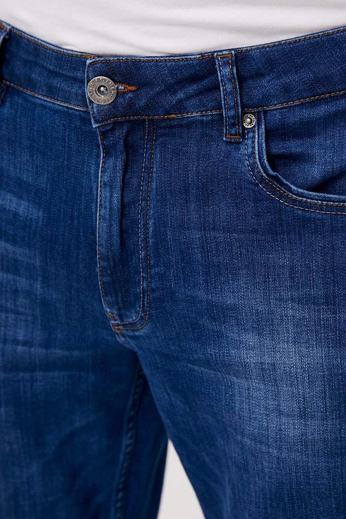 Классические прямые мужские джинсы straight fit, Модель FAB25013, Фото №5
