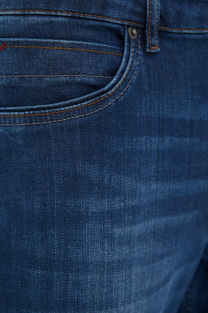 Классические прямые мужские джинсы straight fit, Модель FAB25013, Фото №6