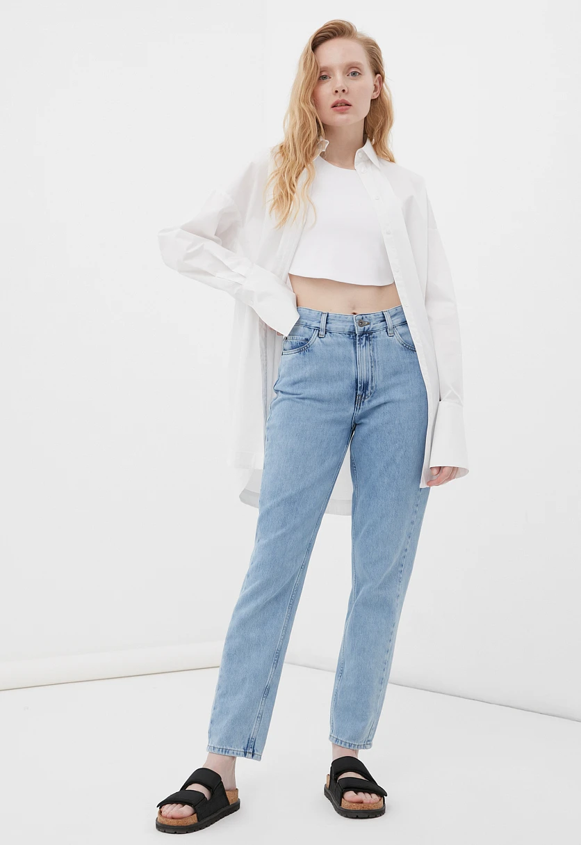 Джинсы tapered fit женские, Модель FAB15009, Фото №1