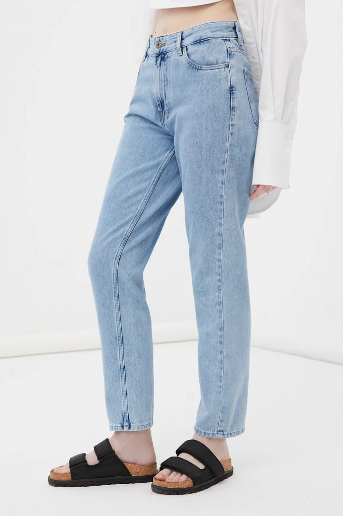 Джинсы tapered fit женские, Модель FAB15009, Фото №3