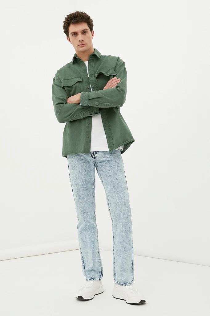 Джинсы straight fit мужские, Модель FAB25009, Фото №1
