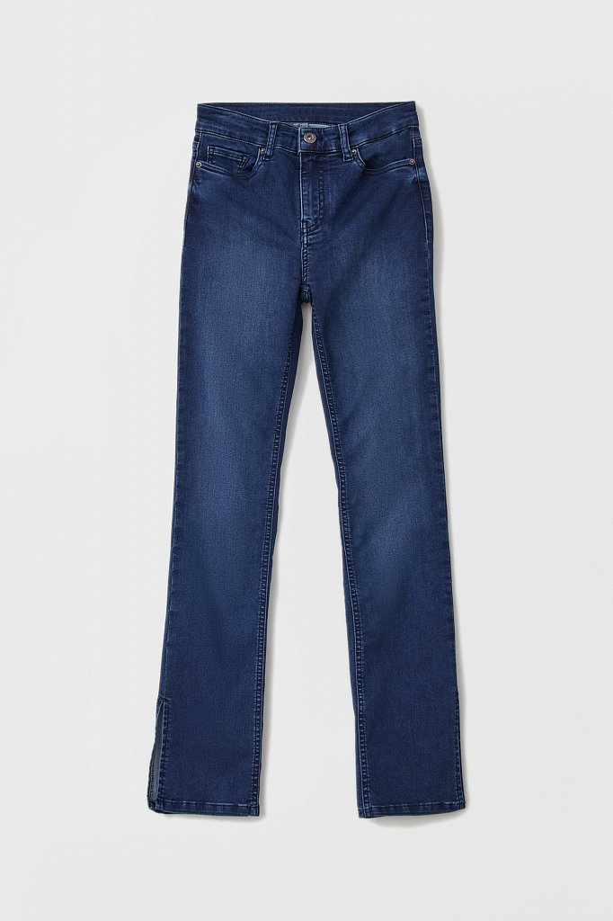 Женские  джинсы straight fit с разрезами по бокам, Модель FAB15005, Фото №7