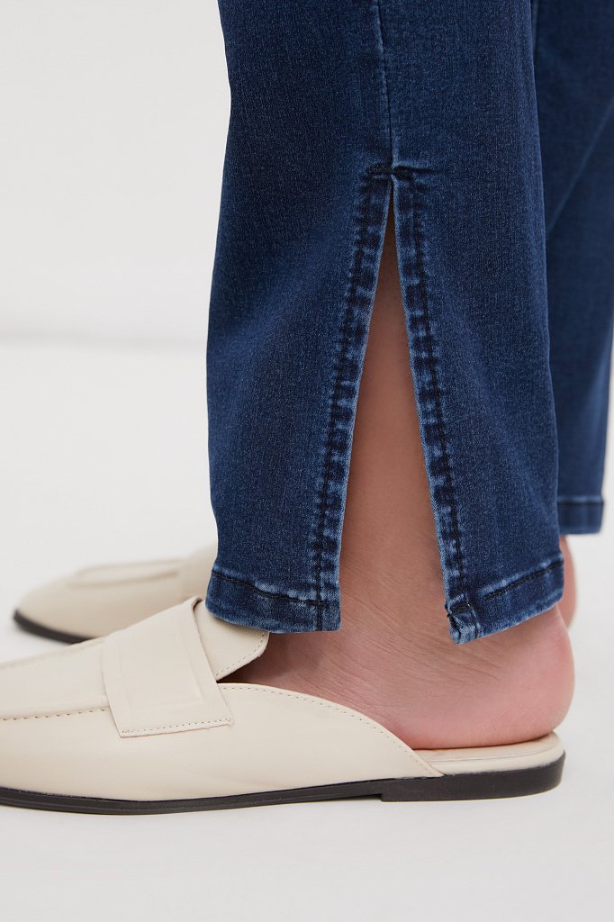 Женские  джинсы straight fit с разрезами по бокам, Модель FAB15005, Фото №6