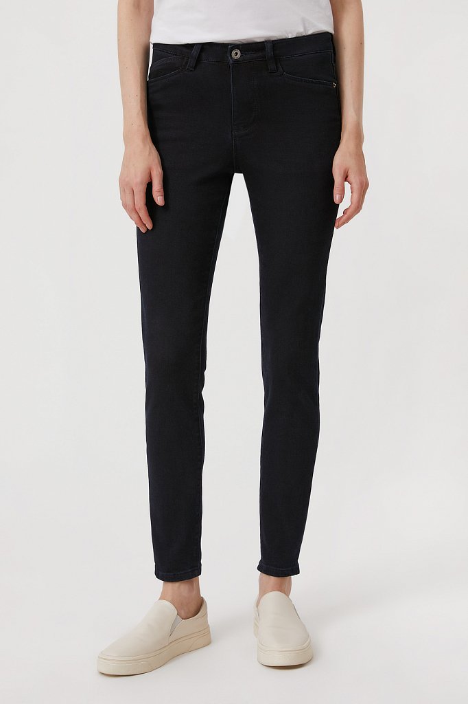 Утепленные женские джинсы slim fit, Модель FAB15022, Фото №2