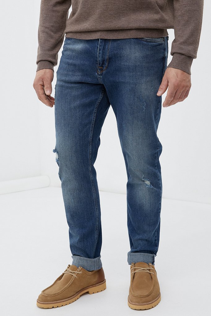 Классические прямые мужские джинсы straight fit, Модель FAB25001, Фото №2