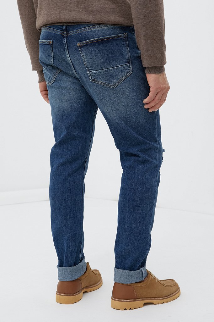 Классические прямые мужские джинсы straight fit, Модель FAB25001, Фото №4