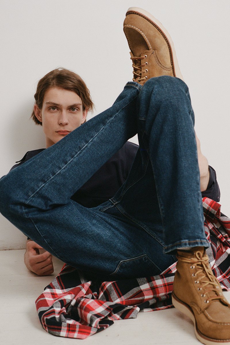Классические прямые мужские джинсы comfort fit, Модель FAB25011, Фото №1
