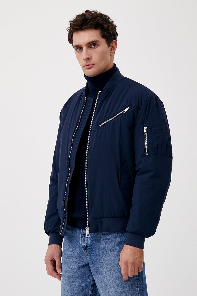 Куртка утепленная с воротником-стойкой, Модель FAB21008, Фото №3