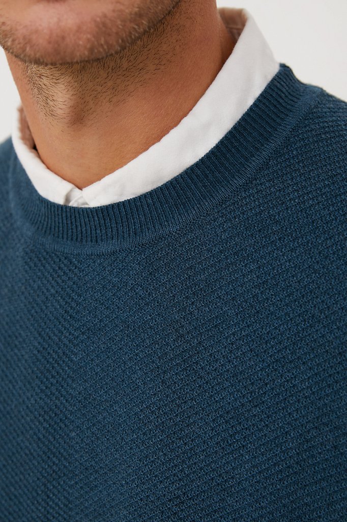 Трикотажный мужской джемпер с шерстью, Модель FAB21136, Фото №5