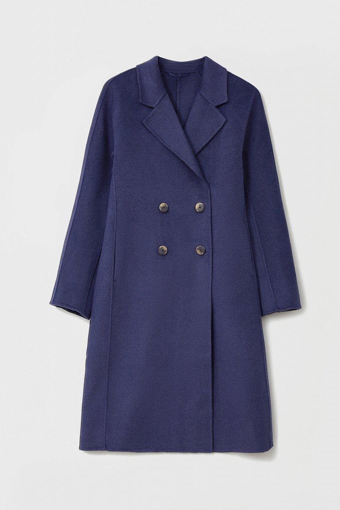 Драповое женское пальто свободного кроя, Модель FAB110211, Фото №7