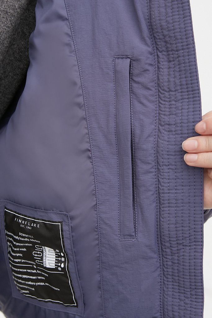Куртка утепленная с воротником-стойкой, Модель FAB11065, Фото №4
