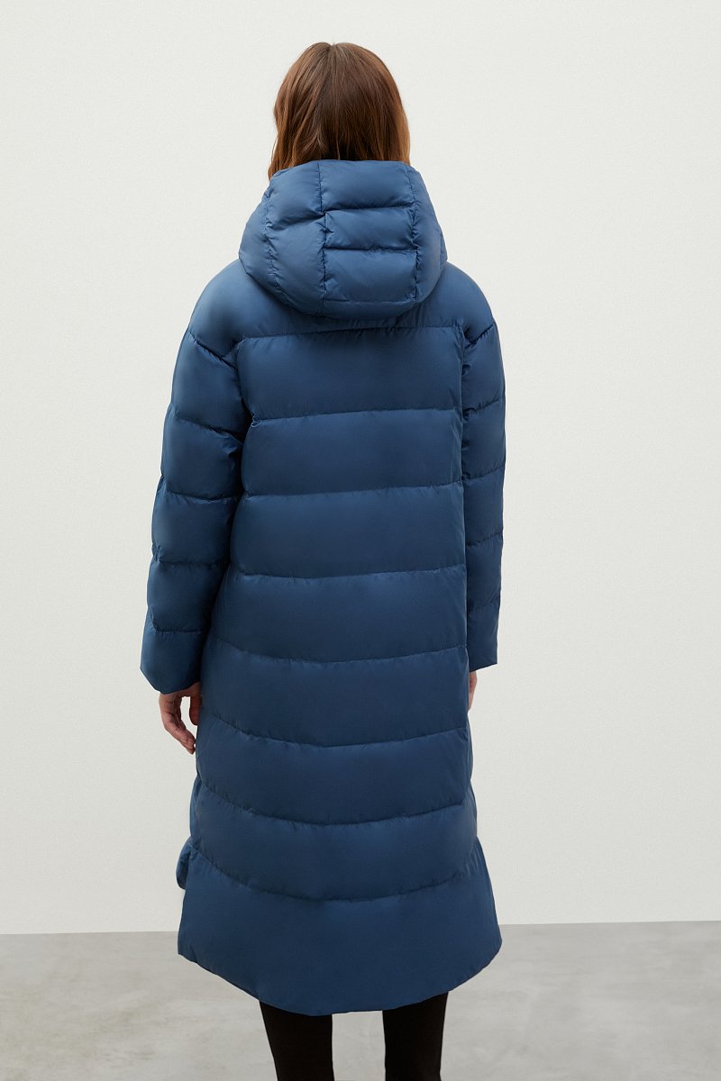 Стеганое пуховое пальто с капюшоном, Модель FAB11046, Фото №5