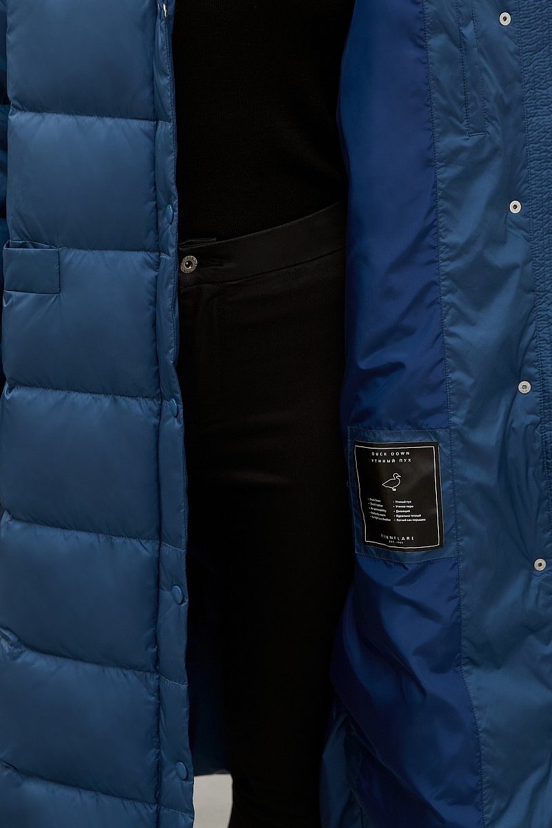 Стеганое пуховое пальто с капюшоном, Модель FAB11046, Фото №7
