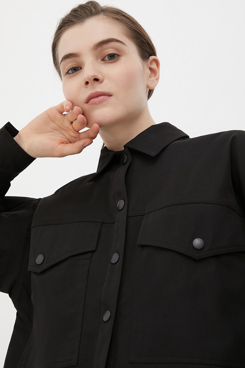 Женская рубашка c объемными рукавами и карманами, Модель FAB11009, Фото №5