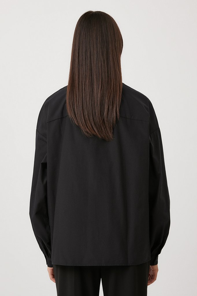 Женская рубашка оверсайз с объемными рукавами, Модель FAB110114, Фото №4