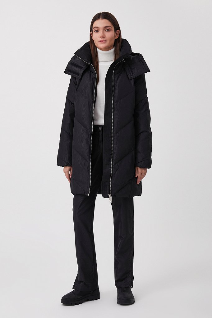 Пальто утепленное прямого силуэта, Модель FAB11013, Фото №2