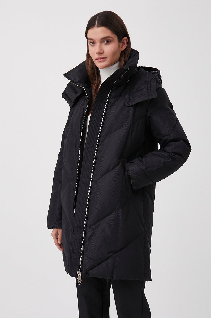 Пальто утепленное прямого силуэта, Модель FAB11013, Фото №3