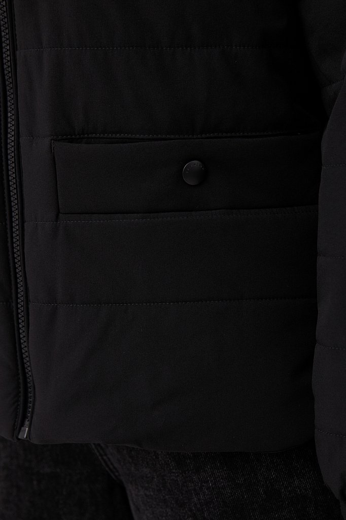 Куртка утепленная с воротником-стойкой, Модель FAB110147, Фото №7