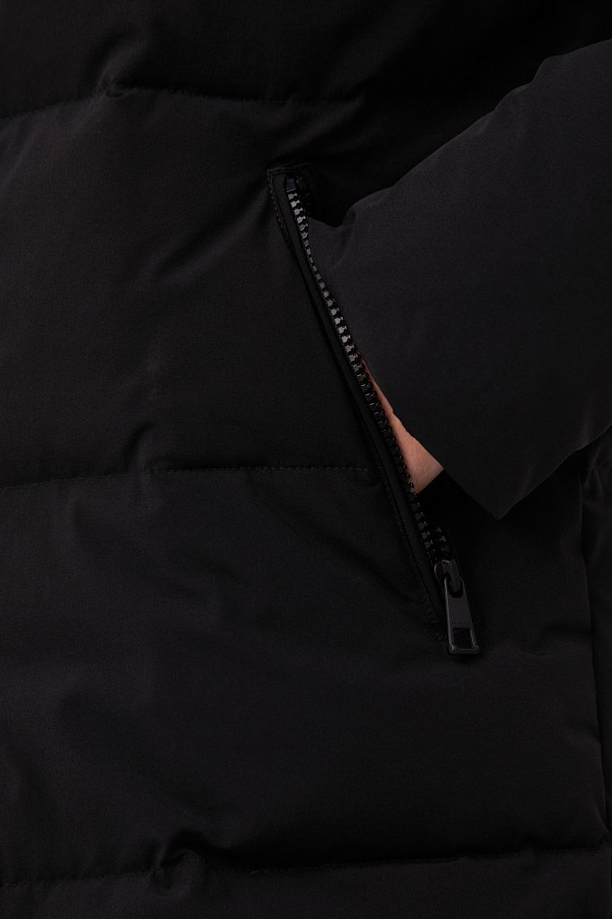Пальто с натуральным пухом А-силуэта, Модель FAB11015, Фото №7