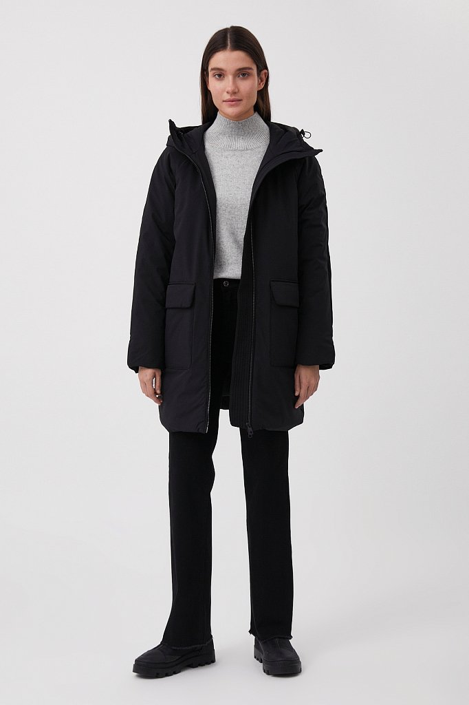 Пальто утепленное прямого силуэта, Модель FAB11016, Фото №2