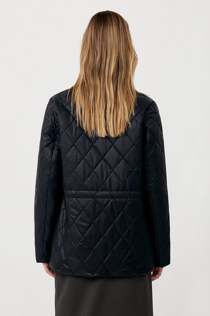 Куртка женская прямого кроя с резинкой на талии, Модель FAB110201, Фото №5