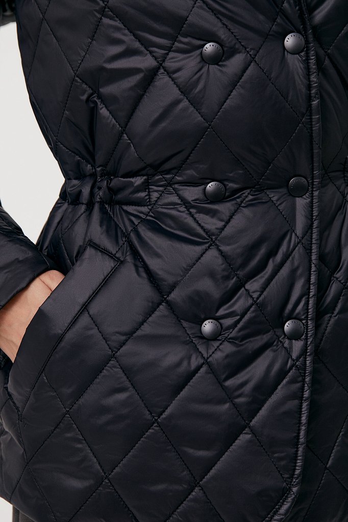 Куртка женская прямого кроя с резинкой на талии, Модель FAB110201, Фото №6