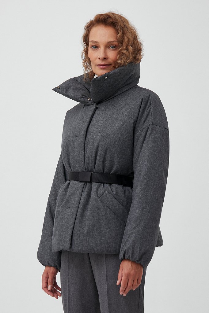 Куртка утепленная с воротником-стойкой, Модель FAB11027, Фото №3