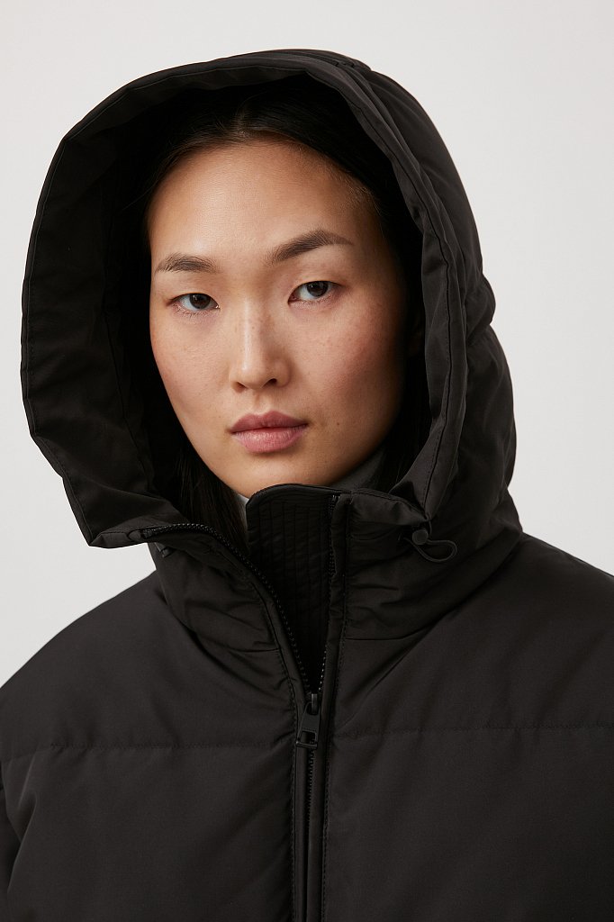 Пуховое женское пальто свободного кроя, Модель FAB11086, Фото №6