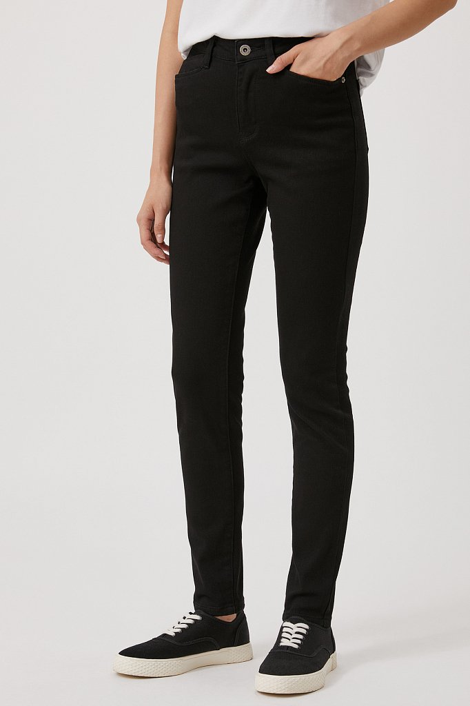 Утепленные женские джинсы slim fit, Модель FAB15022, Фото №3