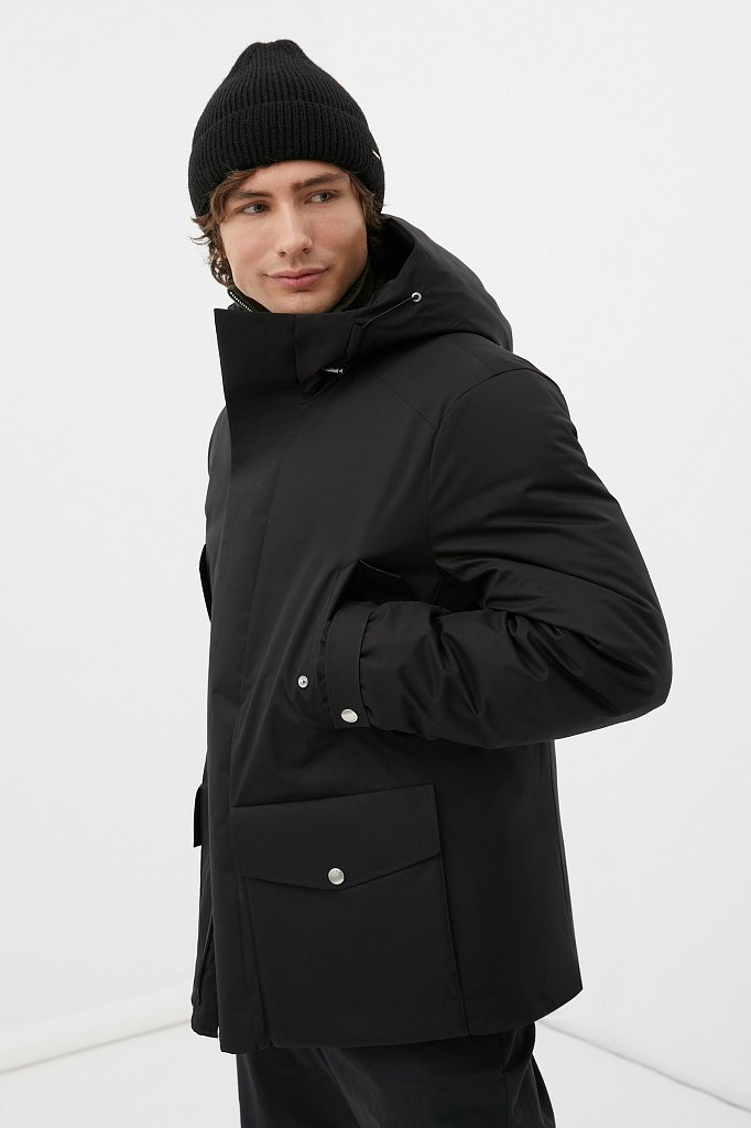 Куртка утепленная с капюшоном, Модель FAB21044, Фото №3
