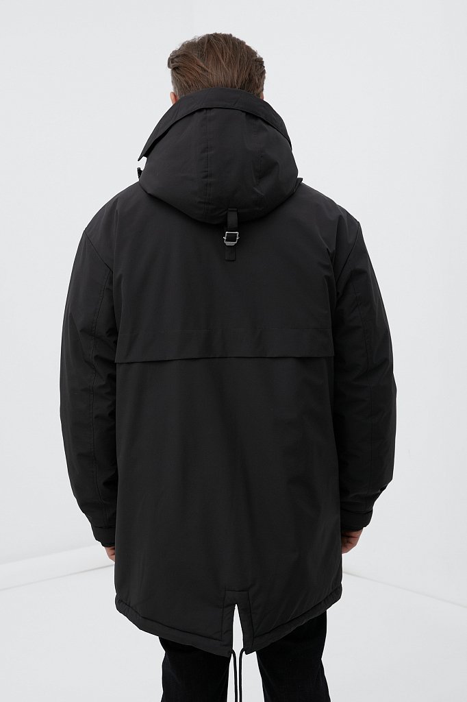 Утепленное пальто мужское свободного кроя, Модель FAB21065, Фото №5