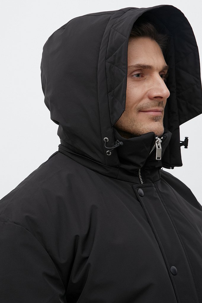Утепленное пальто мужское свободного кроя, Модель FAB21065, Фото №6
