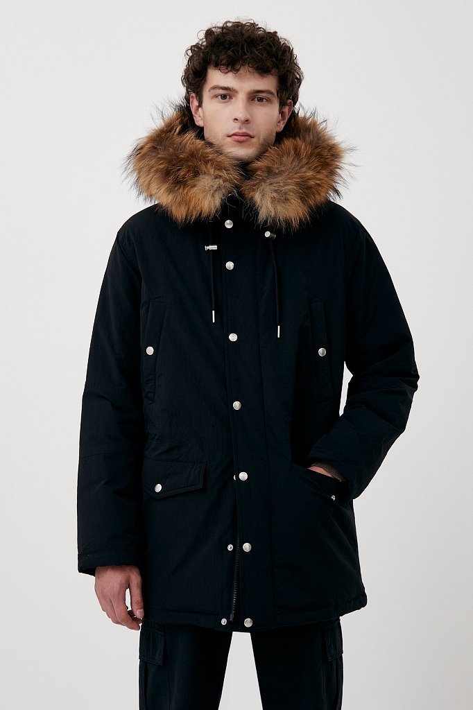 Пальто утепленное прямого силуэта, Модель FAB21066, Фото №1