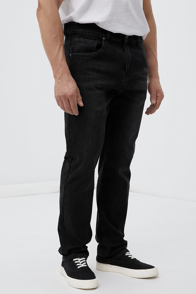 Утепленные джинсы мужские прямого кроя, Модель FAB25004, Фото №3