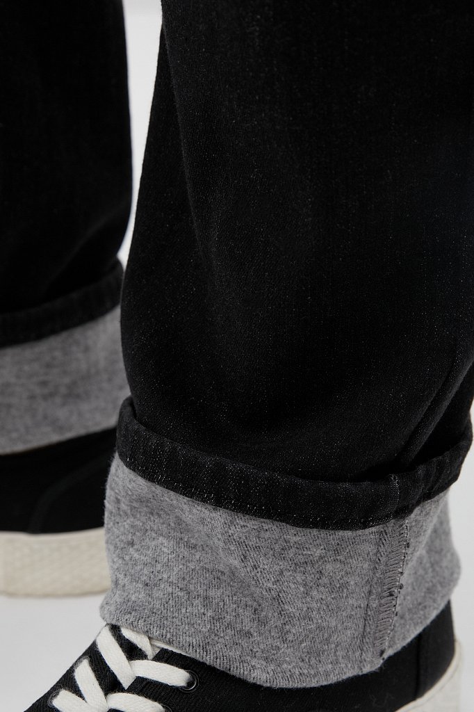 Утепленные джинсы мужские прямого кроя, Модель FAB25004, Фото №4