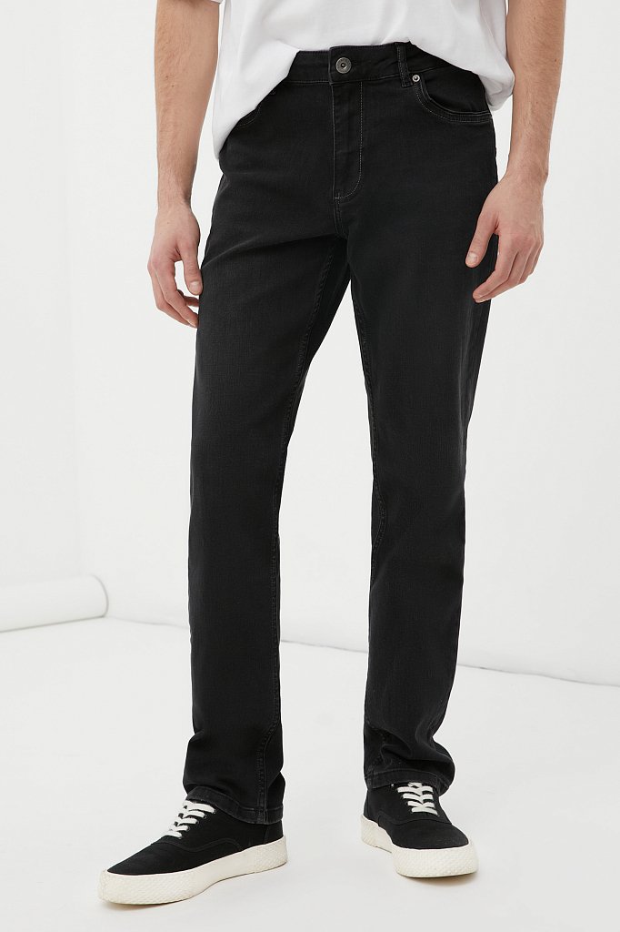Классические прямые мужские джинсы straight fit, Модель FAB25013, Фото №2