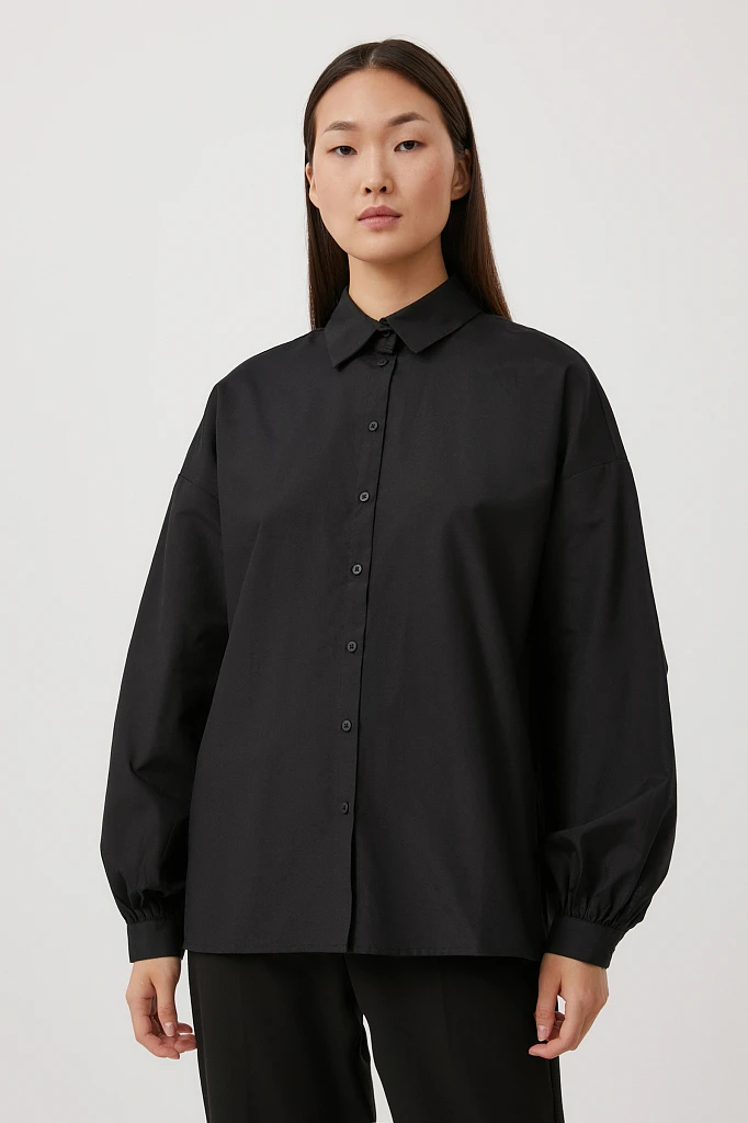 Рубашка женская oversize с объемными рукавами, Модель FAB110114, Фото №1