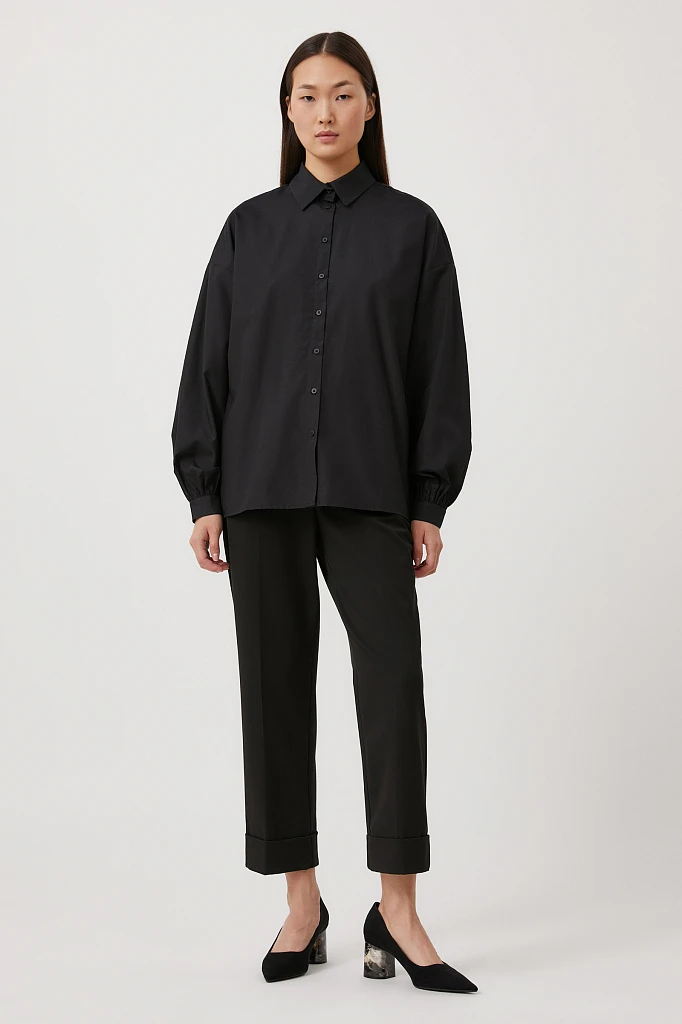 Рубашка женская oversize с объемными рукавами, Модель FAB110114, Фото №2