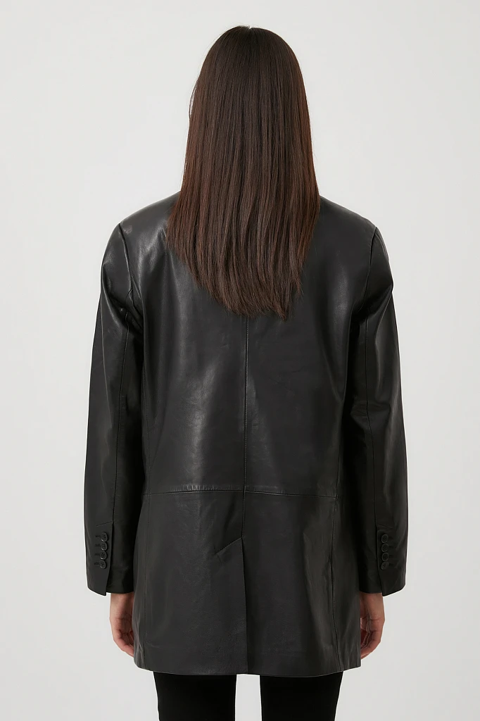 Жакет женский из 100% натуральной кожи oversize, Модель FAB11800, Фото №4