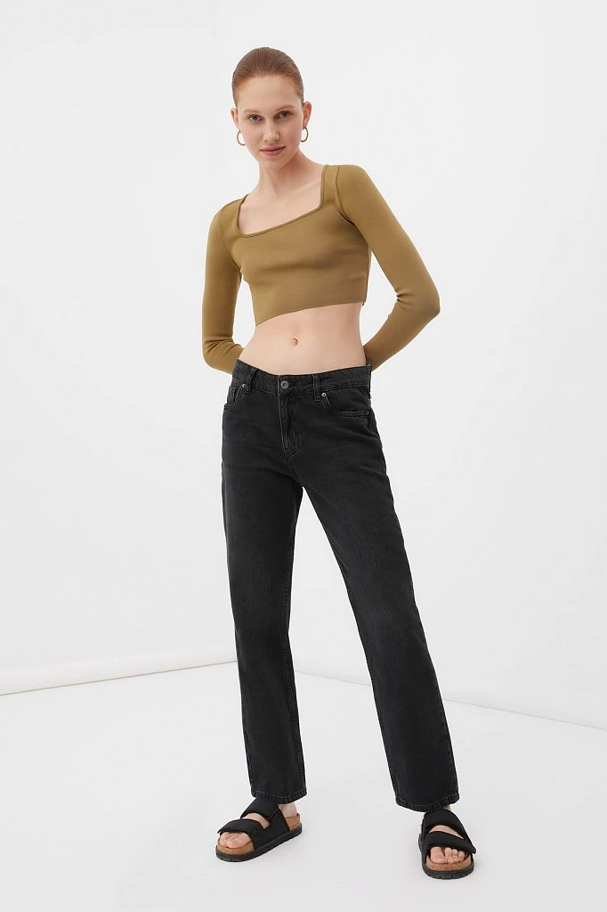 Джинсы straight fit женские, Модель FAB15006, Фото №1