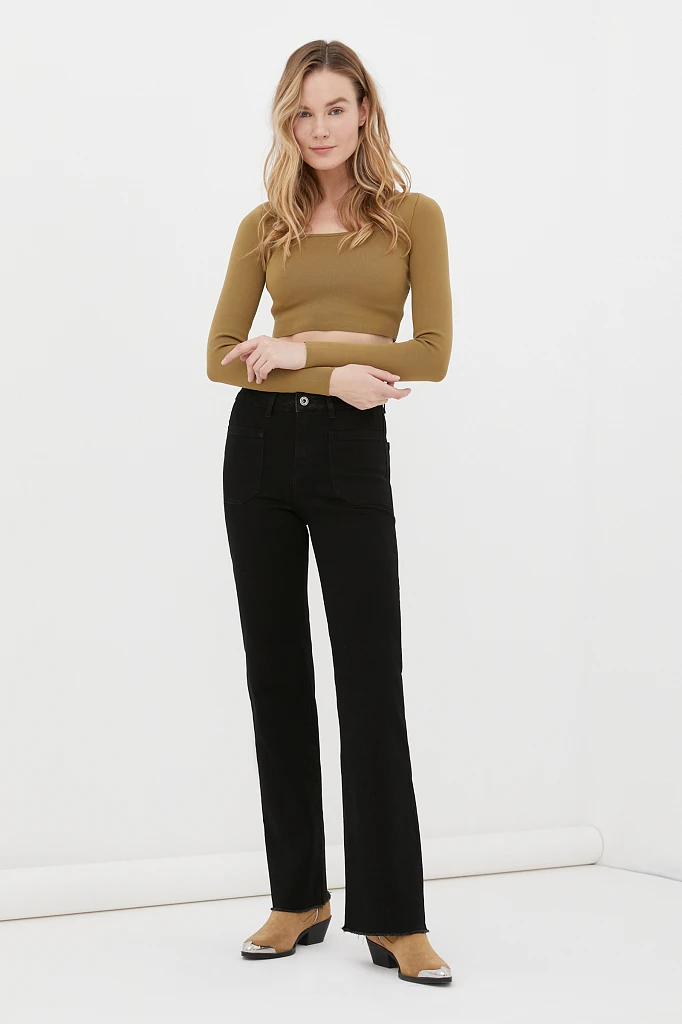 Джинсы straight fit женские, Модель FAB15008, Фото №1