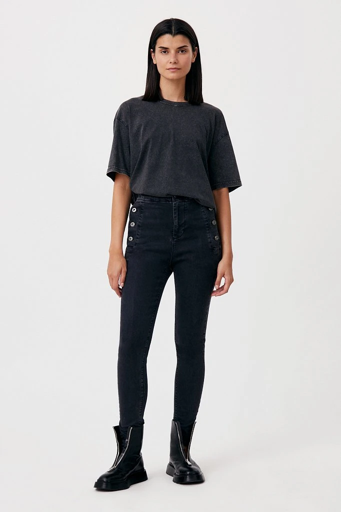 Джинсы skinny fit женские, Модель FAB15010, Фото №1