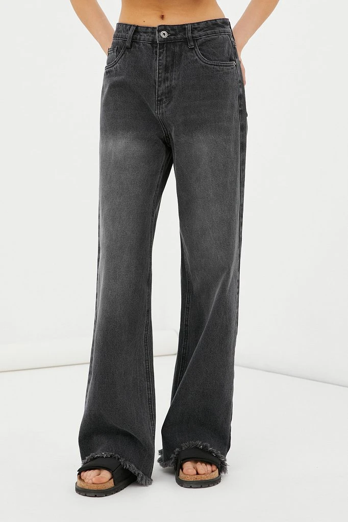 Джинсы wide leg fit женские, Модель FAB15011, Фото №2