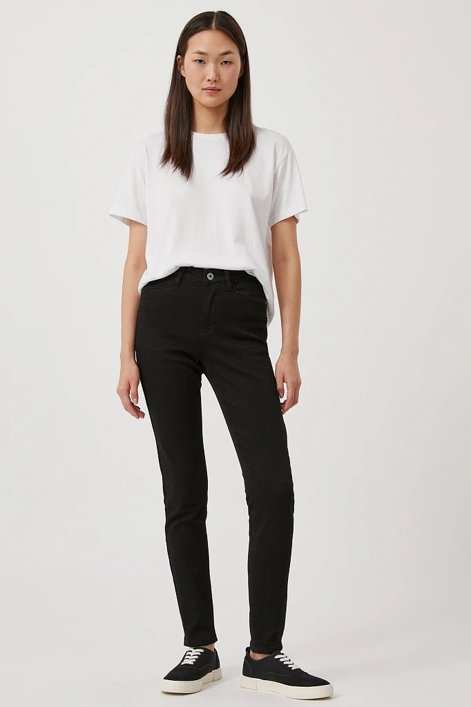 Утепленные джинсы slim fit женские, Модель FAB15022, Фото №1