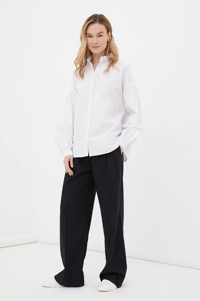 Рубашка женская oversize с объемными рукавами, Модель FAB110114, Фото №2